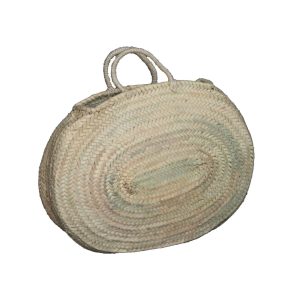 Bolso cerrado ovalado de dos asas de cuerda