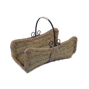 Leñera rectangular armazón de forja