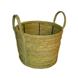 Leñera redonda con armazón de forja