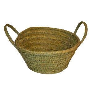 Leñera redonda de dos asas